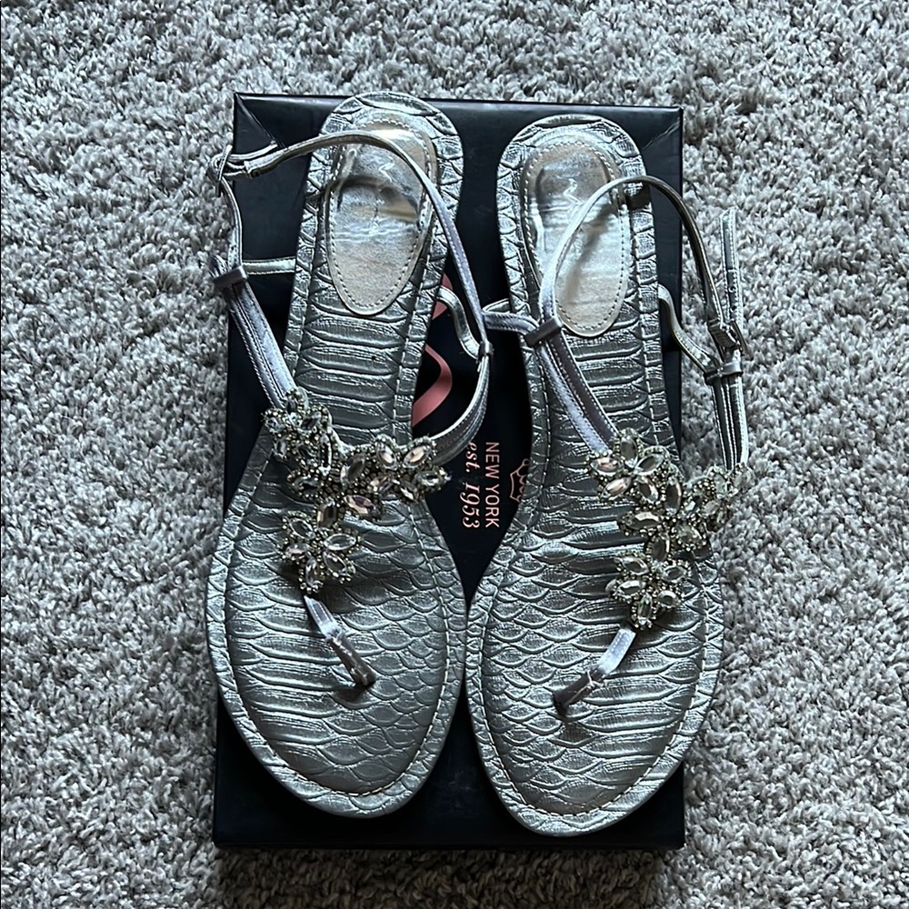 Nina Keegan Silver Sandals